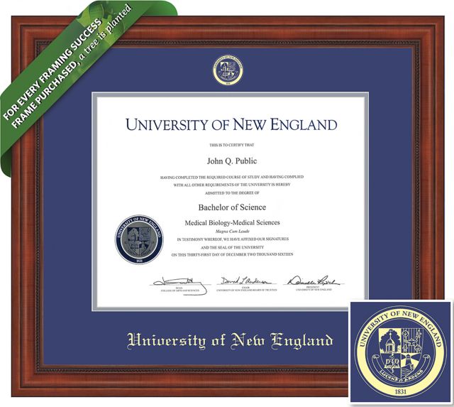 University of New England at Westbrook College Diploma Frame