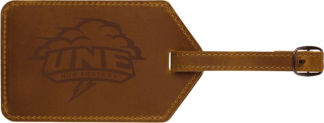 University of New England at Westbrook College Crazy Horse Leather Luggage Tag