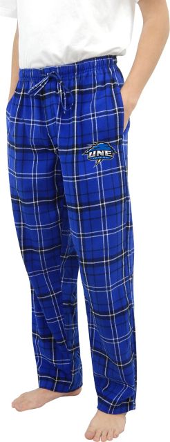 NEW, Short Men's Royal Blue Plaid Flannel Pajama Bottoms