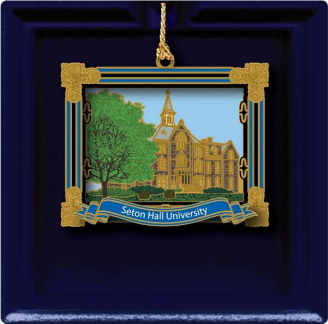 Seton Hall University Brass Ornament