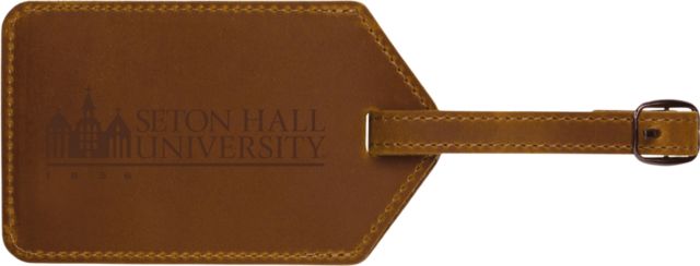 Seton Hall University Crazy Horse Leather Luggage Tag