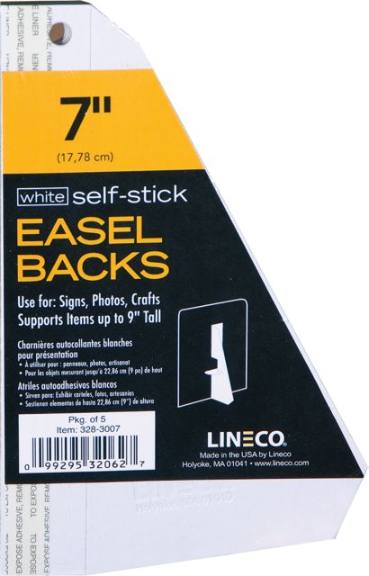Self-Stick Easel Back 7 Inch  5-Pack