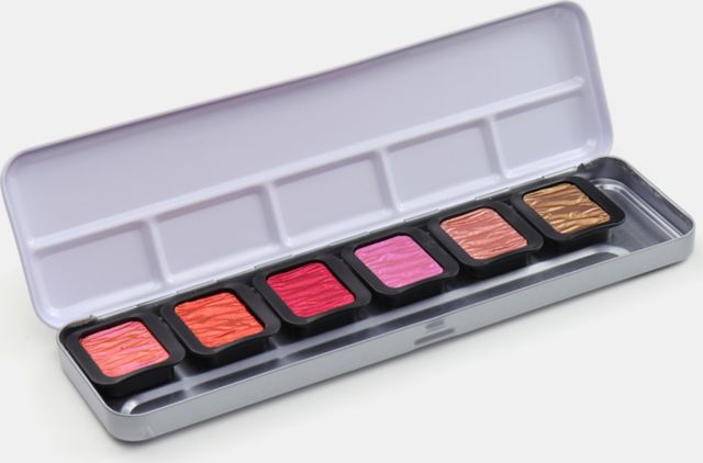 【永遠出品】FINETEC Pearlescent Colours Finetec Pearlescent 6 Pan Set/Warm: Tunxis Community College