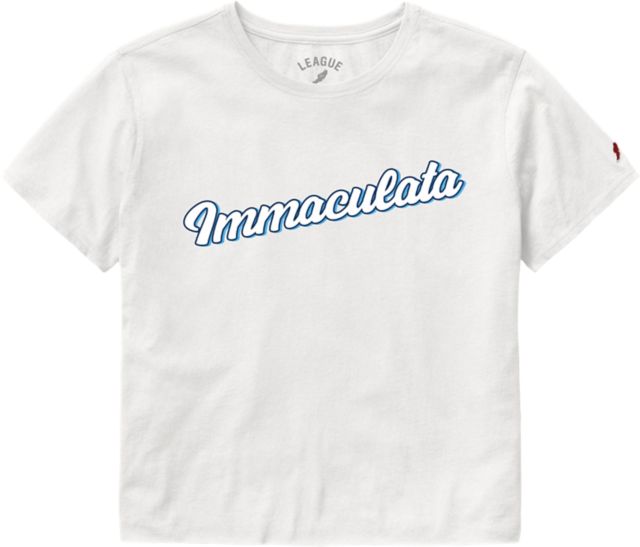 Immaculata University Mighty Macs Women's Crop Short Sleeve T-Shirt