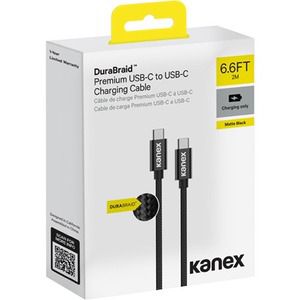 Kanex DuraBraid Premium USB-C to USB-C Charging Cable, 1M, Black