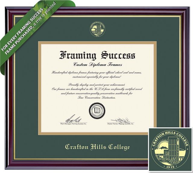Crafton Hills College 8.5'' x 11'' Windsor Diploma Frame