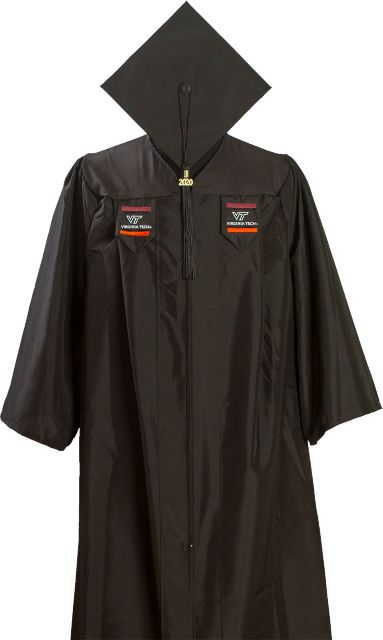 VT CUSTOM BACHELOR GRAD SET w/Stole
