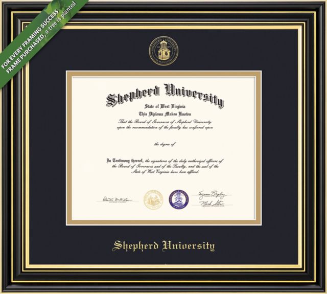 Shepherd University 11'' x 14'' Prestige Diploma Frame