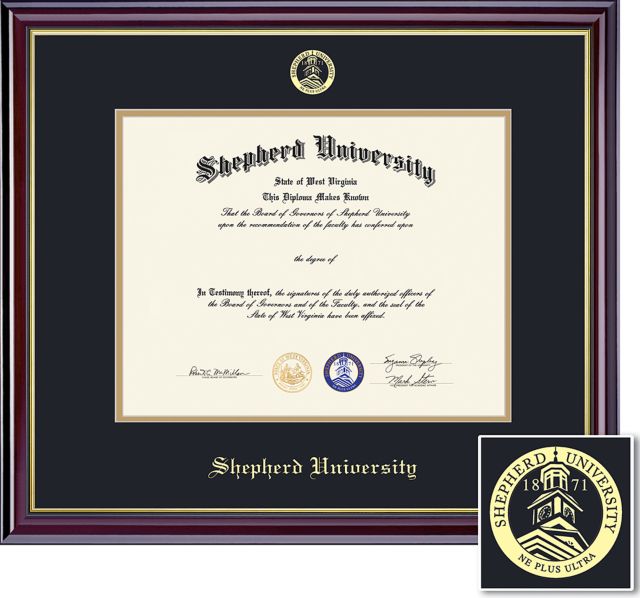 Shepherd University 11'' x 14'' Windsor Diploma Frame
