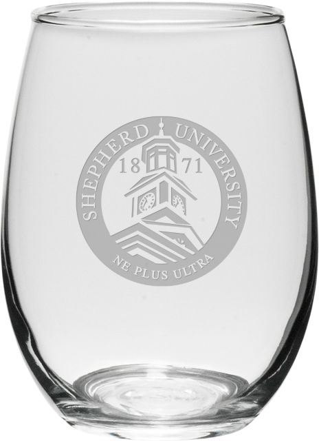 Shepherd University 21 oz. Stemless Wine Glass