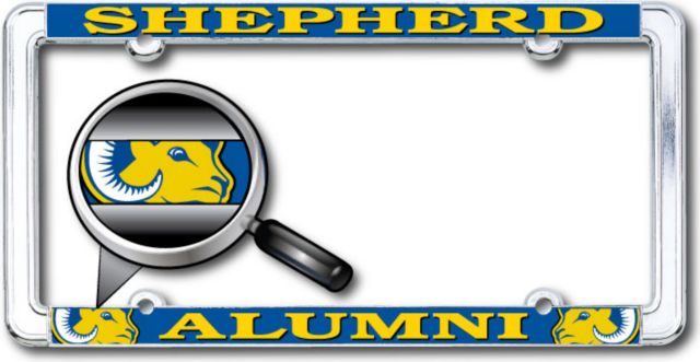 Shepherd University Alumni Thin Dome License Plate Frame