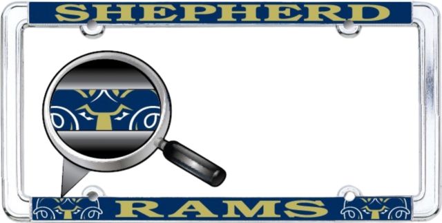 Shepherd University Thin Dome License Plate Frame