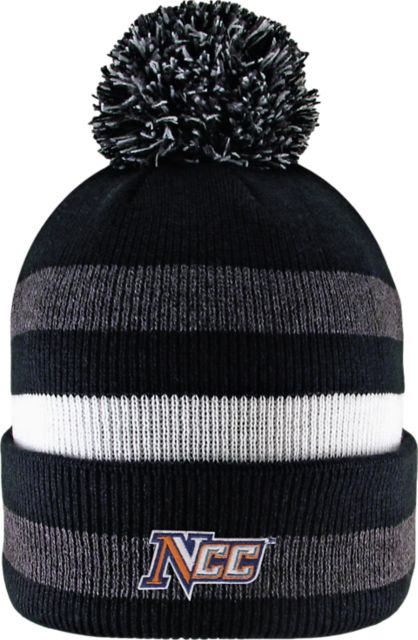 Nassau Community College Cuff Pom Knit Hat