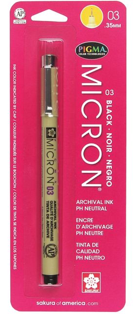 MICRON PEN .35MM BLACK