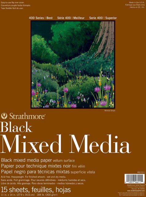 MIX MEDIA 400 BLACK 11X14 15 SHEETS