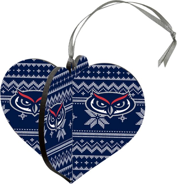 Florida Atlantic University 3D Heart Ornament