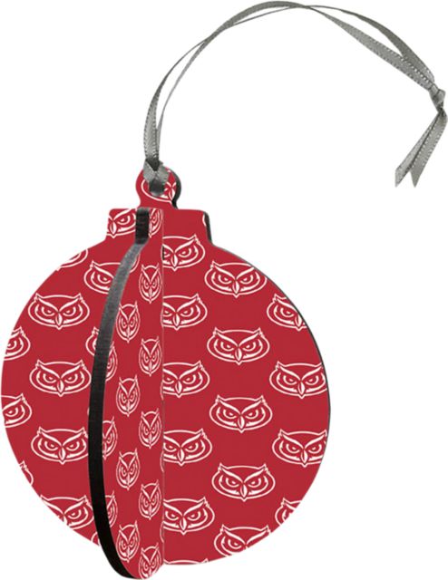 Florida Atlantic University 3D Round Ornament