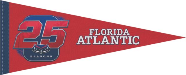 Florida Atlantic University Owls Football 25th Anniversary 12" x 30" Pennant