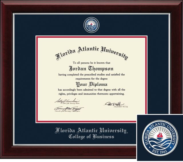 Church Hill Classics Masterpiece Diploma Frame. College Of Business. Associates, Bachelors, Masters, PhD - ONLINE ONLY