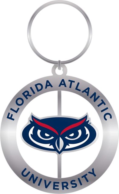 Florida Atlantic University Spinner Key Tag
