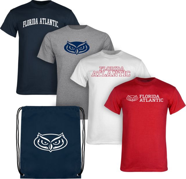 Florida Atlantic University Short Sleeve T-Shirts Color Out Pack
