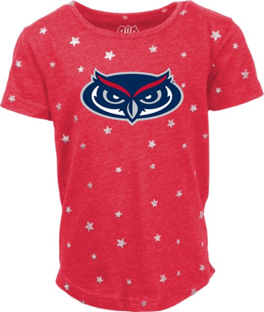 Florida Atlantic University Owls Toddler Girls Shimmer Short Sleeve T-Shirt