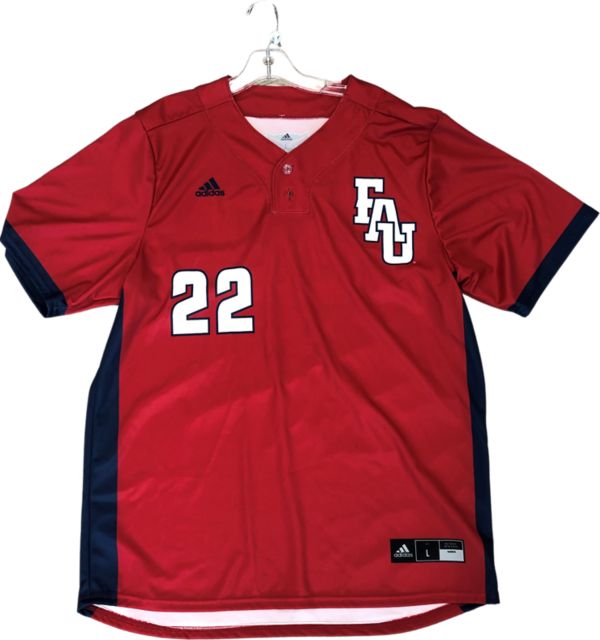 Florida Atlantic University Baseball Jersey | Adidas | Red | XLarge