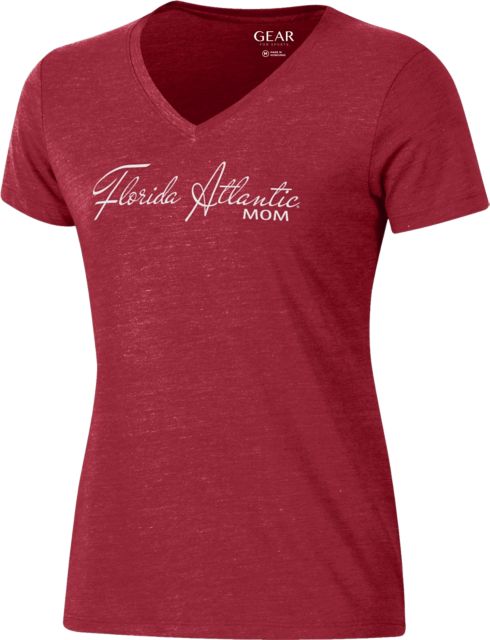 Florida Atlantic University Mom Women's V-Neck Short Sleeve T-Shirt