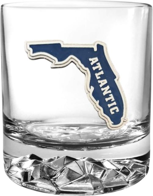 Florida Atlantic University Round Glass