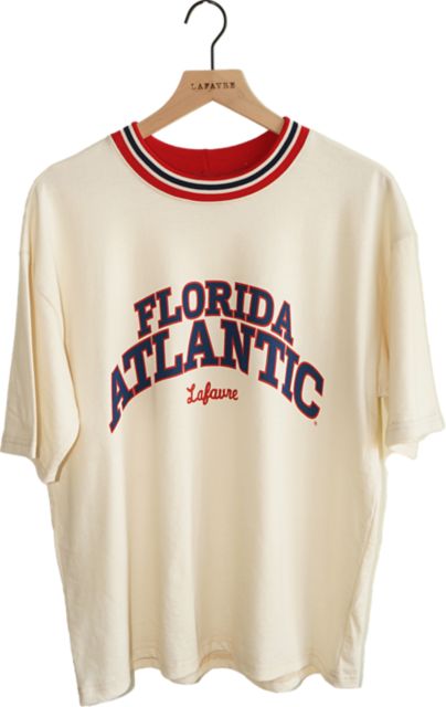 Florida Atlantic University Ribbed Collar Short Sleeve T-Shirt