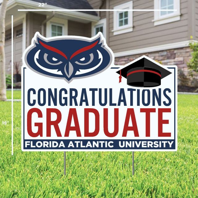 Florida Atlantic University Grad Lawn Sign