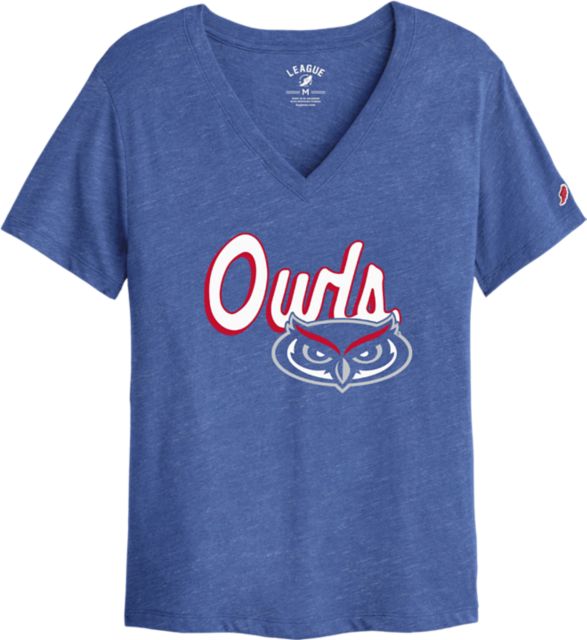 Florida Atlantic University Owls Women's V-Neck Short Sleeve T-Shirt