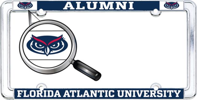 Florida Atlantic University Alumni Thin Dome License Plate Frame