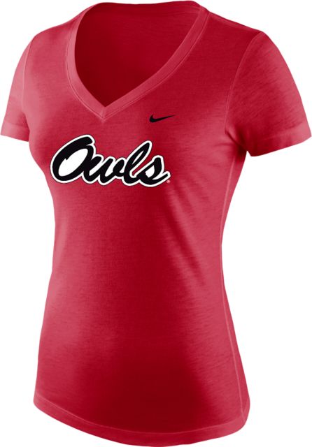 Florida Atlantic University Owls Women's Triblend V-Neck Short Sleeve T-Shirt