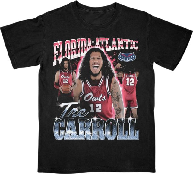 Florida Atlantic Basketball Youth Short Sleeve T-Shirt TRE CARROLL 90's
