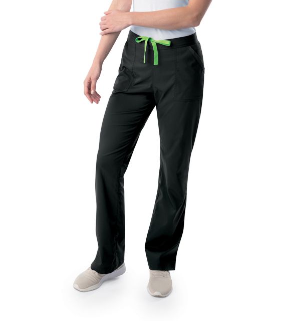 Womens Modern 1/2 & 1/2 Straight Leg Pant - Black - XL