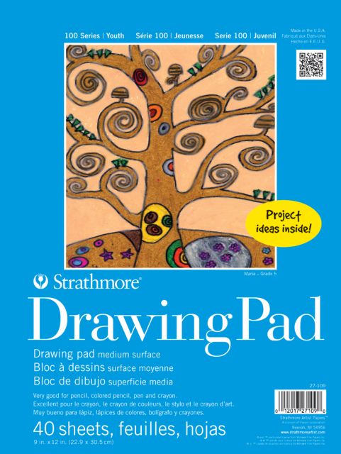 KIDS DRAWING PAPER PAD 9X12 40 SHEETS - 012017271090