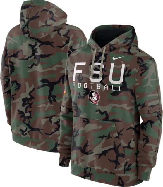 Florida State University Seminoles Football Nike Military Club Hooded Sweatshirt