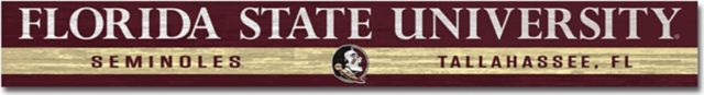 Florida State University Doorway Plank Sign 4x36 - ONLINE ONLY