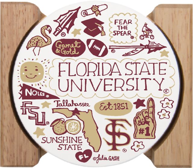 Florida State University Julia Gash Coaster Set