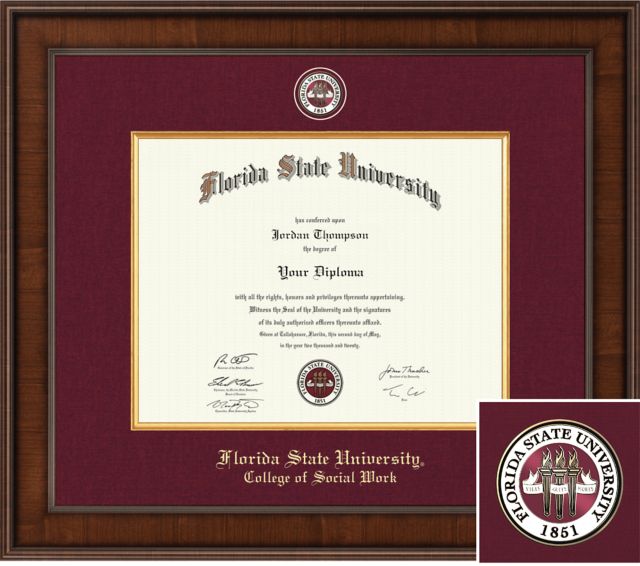 Church Hill Classics Presidential Diploma Frame. College of Social Work  - ONLINE ONLY