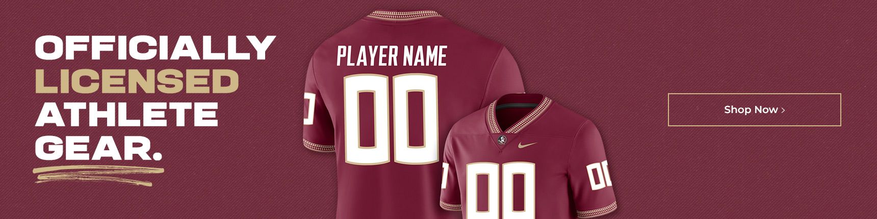 Officially licensed athlete gear.