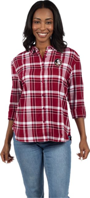 Florida State University Women's Seminoles Plaid Shirt
