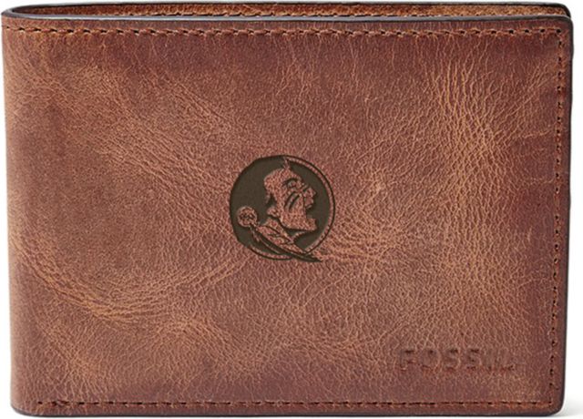 Fossil Leather Derrick Front Pocket Bifold - Brown - ONLINE ONLY