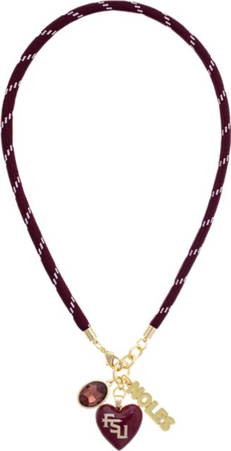 Florida State University Heart Paracord Necklace