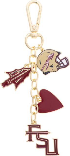 Florida State University Heart Cluster Bag Charm