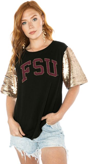 Florida State University Women's Sequin Short Sleeve Tee