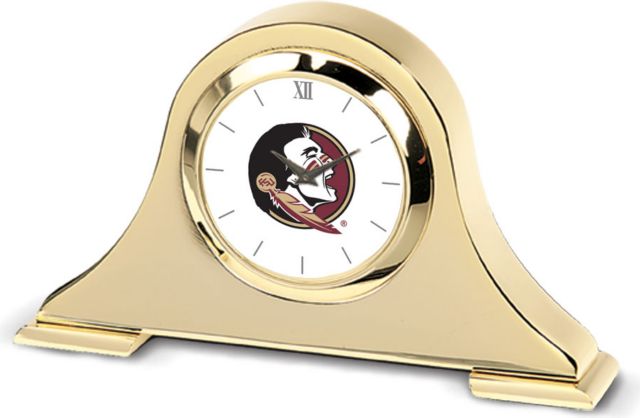 CSI Gold Napoleon Desk Clock With Colored Medallion - ONLINE ONLY