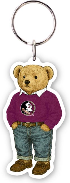 Florida State University Teddy Bear Keychain