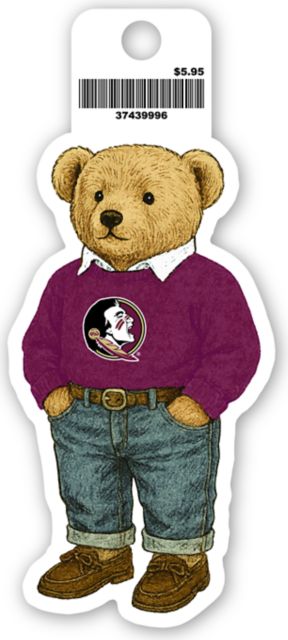 Florida State University Teddy Bear Vinyl Sticker